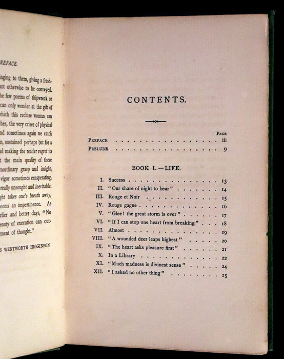 1892 Rare Early Edition - POEMS by EMILY DICKINSON Edited by Two of Her Friends.