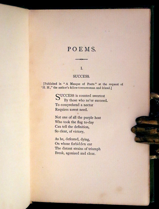 1892 Rare Early Edition - POEMS by EMILY DICKINSON Edited by Two of Her Friends.