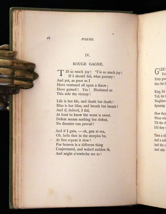 1892 Rare Early Edition - POEMS by EMILY DICKINSON Edited by Two of Her Friends.