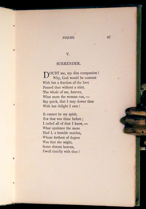 1892 Rare Early Edition - POEMS by EMILY DICKINSON Edited by Two of Her Friends.