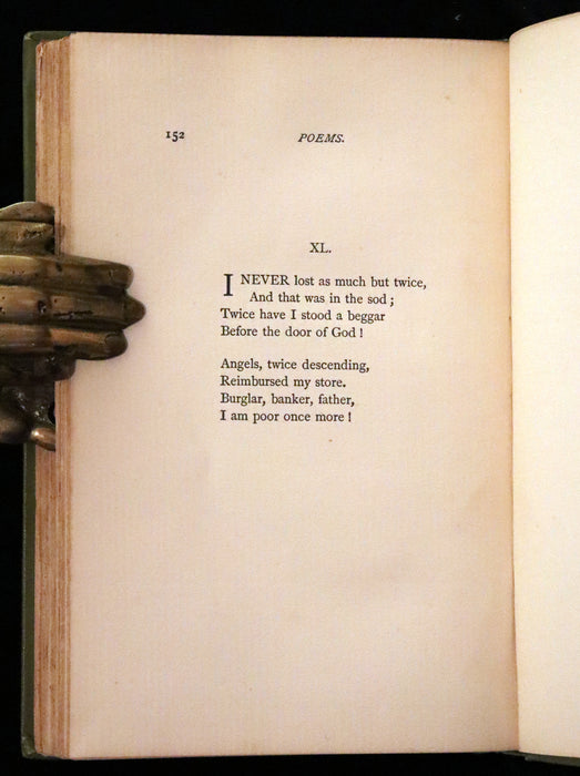 1892 Rare Early Edition - POEMS by EMILY DICKINSON Edited by Two of Her Friends.