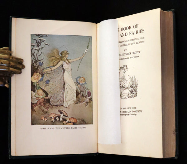 1918 Scarce First Edition - The Book of Elves and Fairies by Frances Jenkins Olcott illustrated by Milo Winter.