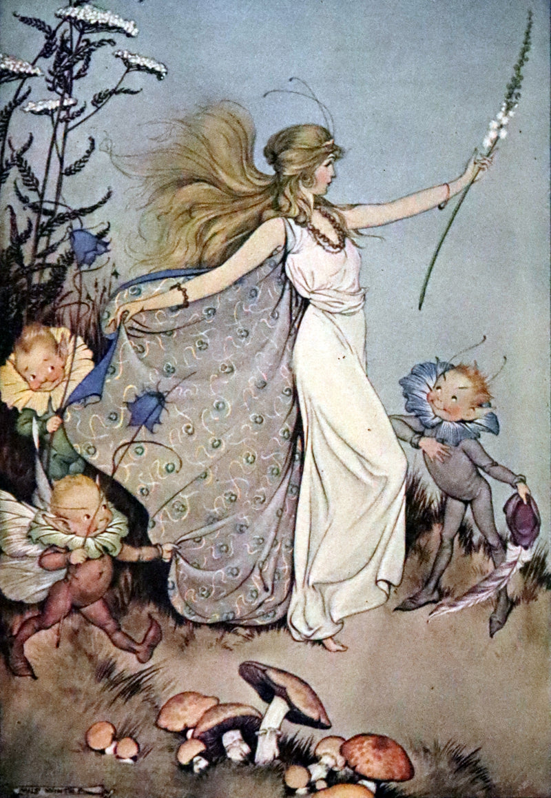 1918 Scarce First Edition - The Book of Elves and Fairies by Frances Jenkins Olcott illustrated by Milo Winter.