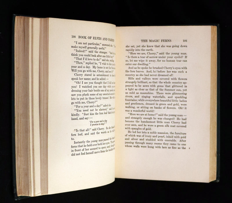 1918 Scarce First Edition - The Book of Elves and Fairies by Frances Jenkins Olcott illustrated by Milo Winter.