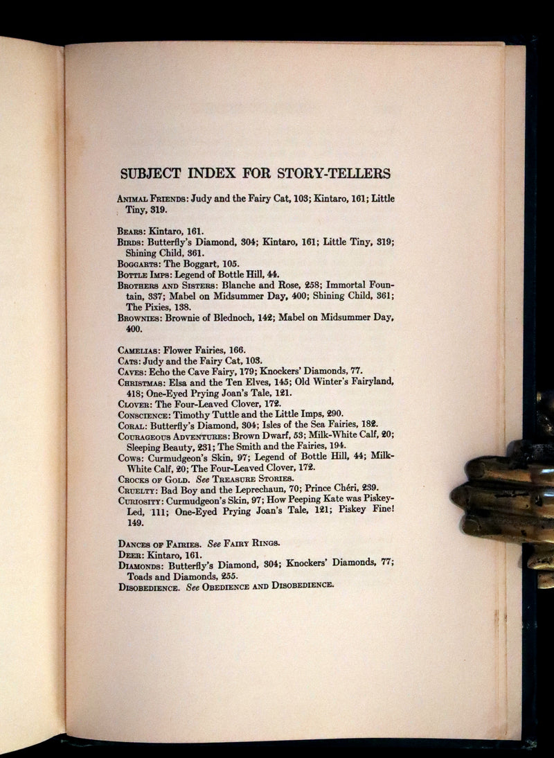 1918 Scarce First Edition - The Book of Elves and Fairies by Frances Jenkins Olcott illustrated by Milo Winter.