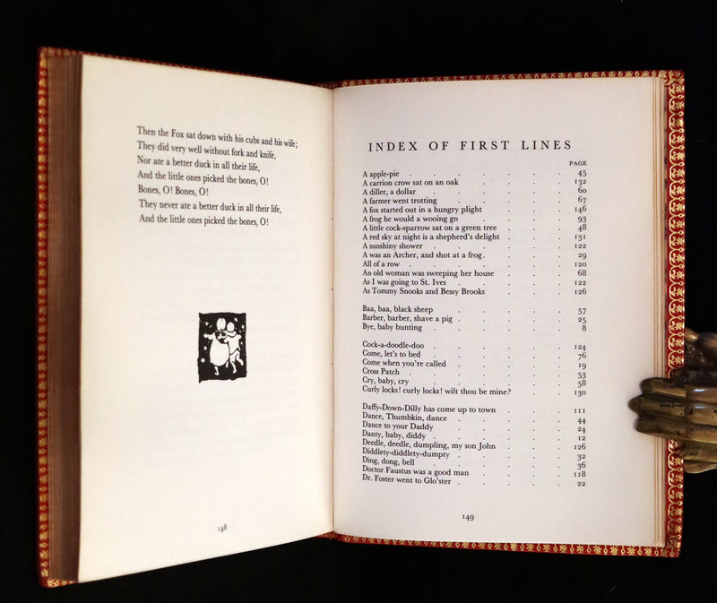 1969 Rare Book beautifully bound by Bayntun - MOTHER GOOSE illustrated by Arthur Rackham.