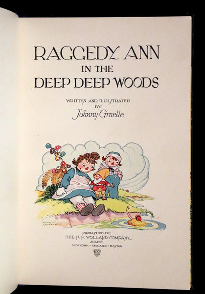 1930 Rare First Edition - RAGGEDY ANN in the DEEP DEEP WOODS in Publisher Box.