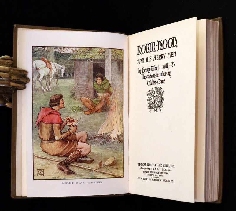 1912 Rare First Edition - ROBIN HOOD and His Merry Men by Henry Gilbert, Illustrated by Walter Crane.