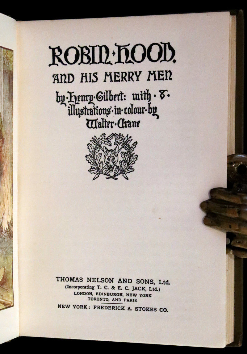 1912 Rare First Edition - ROBIN HOOD and His Merry Men by Henry Gilbert, Illustrated by Walter Crane.