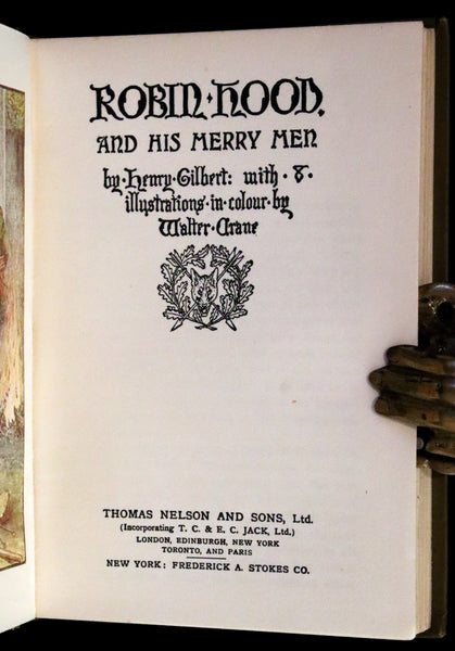 1912 Rare First Edition - ROBIN HOOD and His Merry Men by Henry Gilbert, Illustrated by Walter Crane.