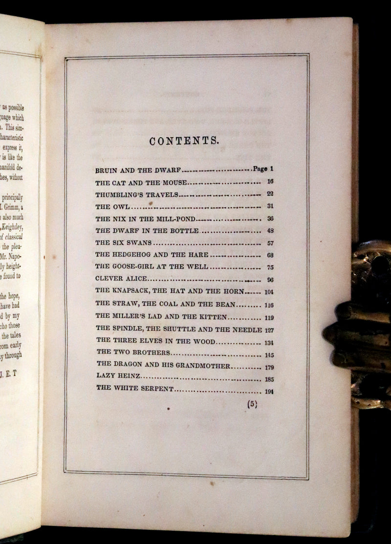 1854 Scarce First Edition - The Brothers GRIMM - Stray Leaves from Fairy Land, for Boys and Girls. Illustrated.