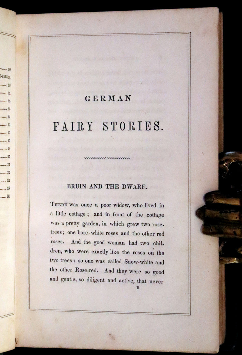 1854 Scarce First Edition - The Brothers GRIMM - Stray Leaves from Fairy Land, for Boys and Girls. Illustrated.
