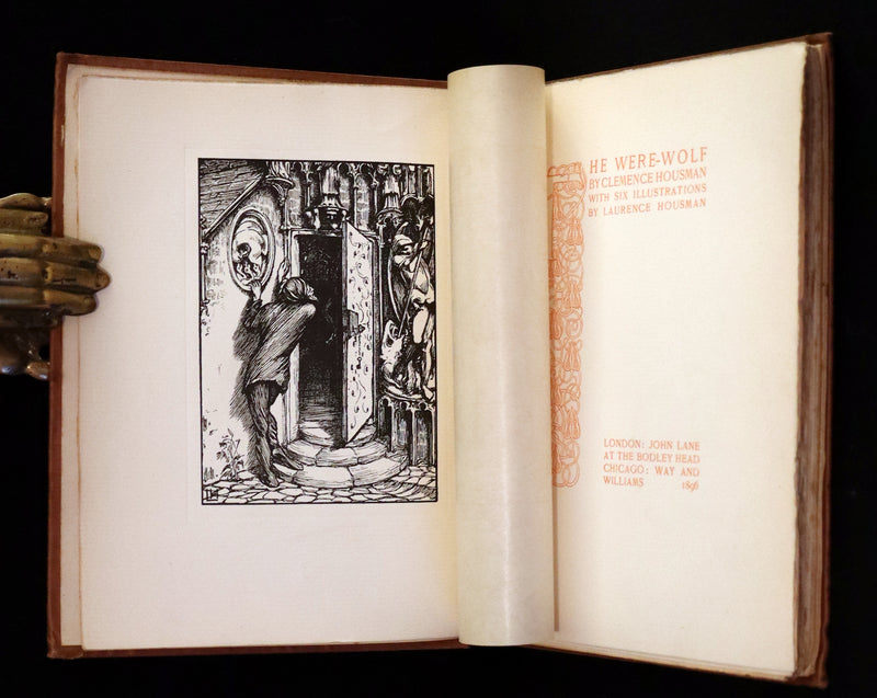 1896 Rare First Edition Book on Werewolves - THE WERE-WOLF by Clemence Housman.