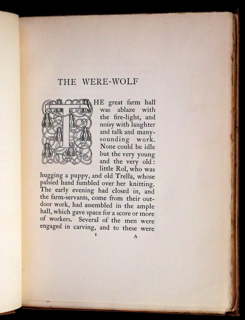 1896 Rare First Edition Book on Werewolves - THE WERE-WOLF by Clemence Housman.