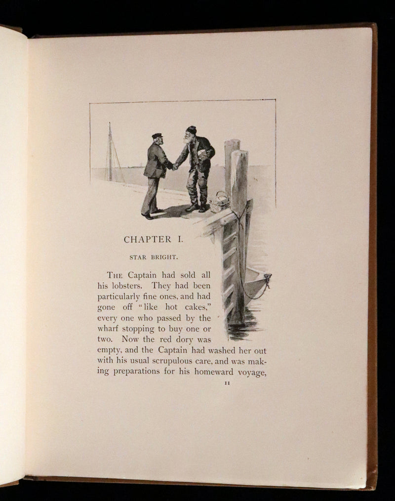 1893 Rare Victorian Book - CAPTAIN JANUARY, Lighthouse Keeper and His Little Girl by Laura E. Richards. Illustrated.