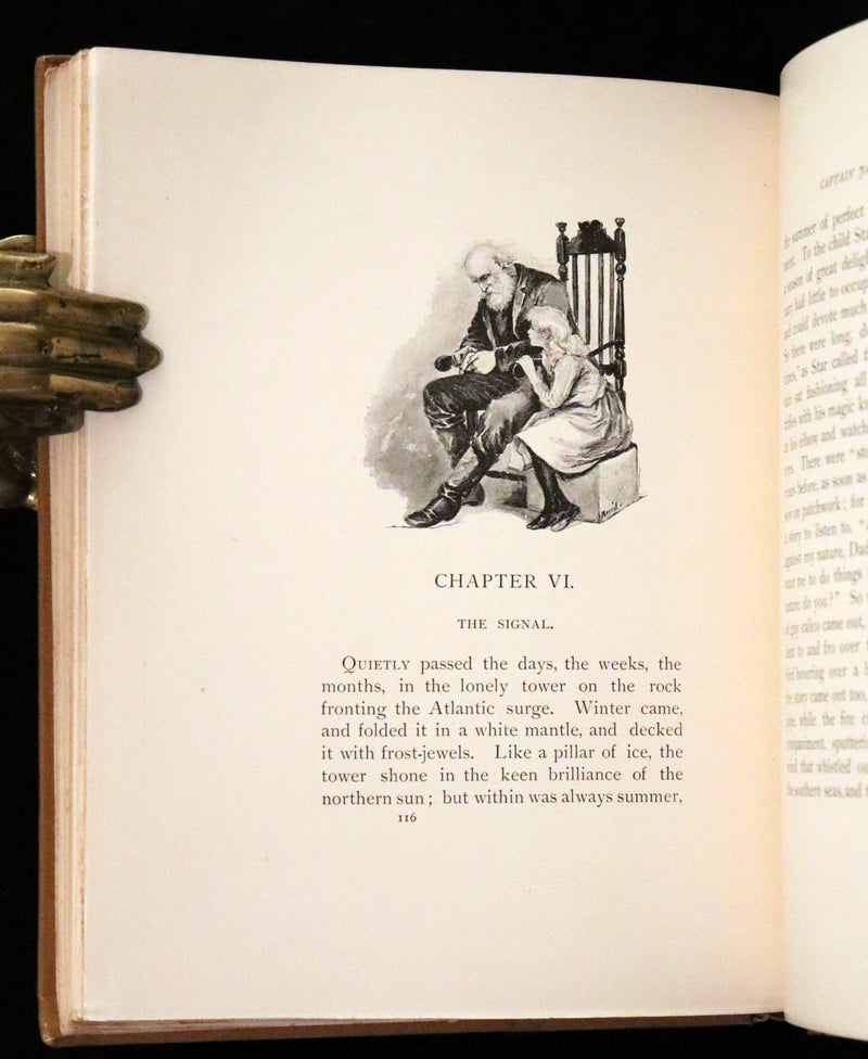 1893 Rare Victorian Book - CAPTAIN JANUARY, Lighthouse Keeper and His Little Girl by Laura E. Richards. Illustrated.
