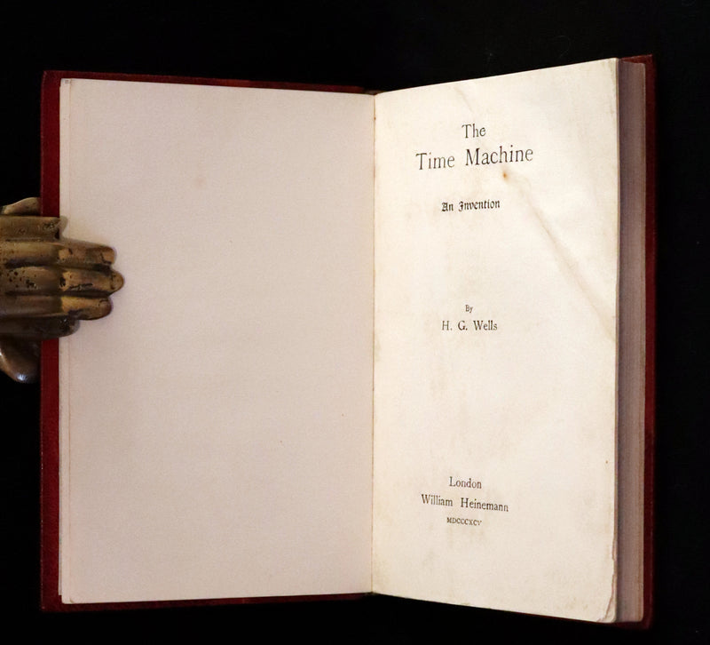 1895 Rare 1stED in a Bayntun Binding - THE TIME MACHINE An Invention by Herbert George Wells.