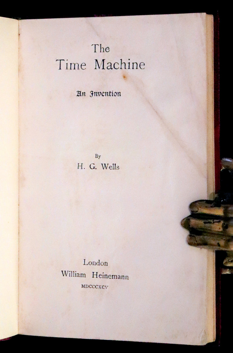 1895 Rare 1stED in a Bayntun Binding - THE TIME MACHINE An Invention by Herbert George Wells.
