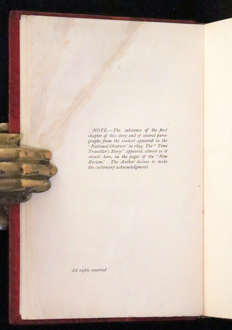1895 Rare 1stED in a Bayntun Binding - THE TIME MACHINE An Invention by Herbert George Wells.