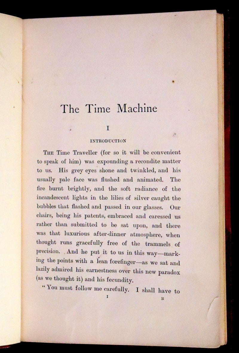 1895 Rare 1stED in a Bayntun Binding - THE TIME MACHINE An Invention by Herbert George Wells.