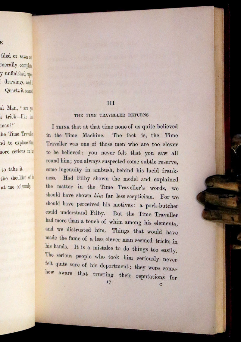 1895 Rare 1stED in a Bayntun Binding - THE TIME MACHINE An Invention by Herbert George Wells.