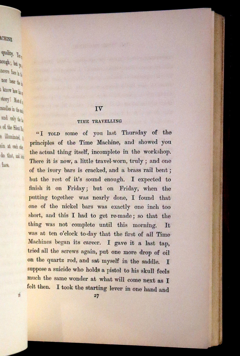 1895 Rare 1stED in a Bayntun Binding - THE TIME MACHINE An Invention by Herbert George Wells.