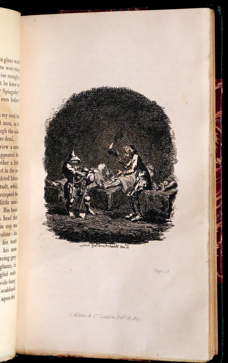 1825 Scarce First Edition - HANS of ICELAND by Victor Hugo Illustrated by Cruikshank. Gothic Novel.