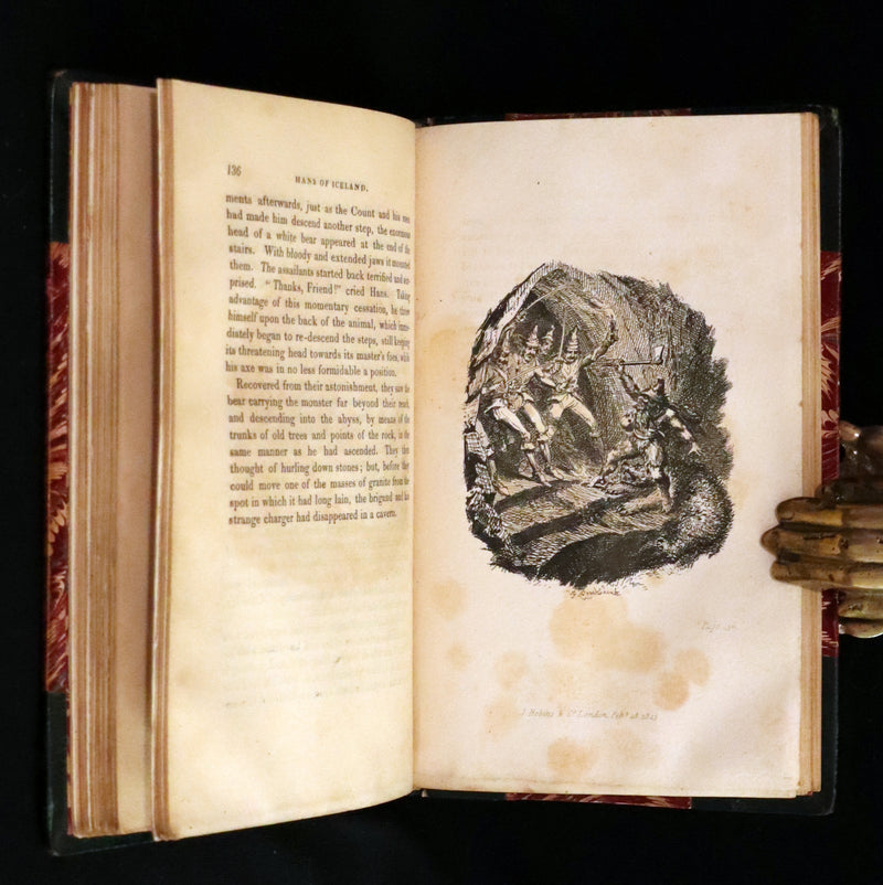 1825 Scarce First Edition - HANS of ICELAND by Victor Hugo Illustrated by Cruikshank. Gothic Novel.