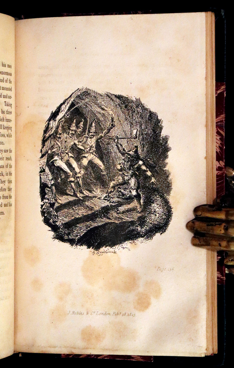 1825 Scarce First Edition - HANS of ICELAND by Victor Hugo Illustrated by Cruikshank. Gothic Novel.