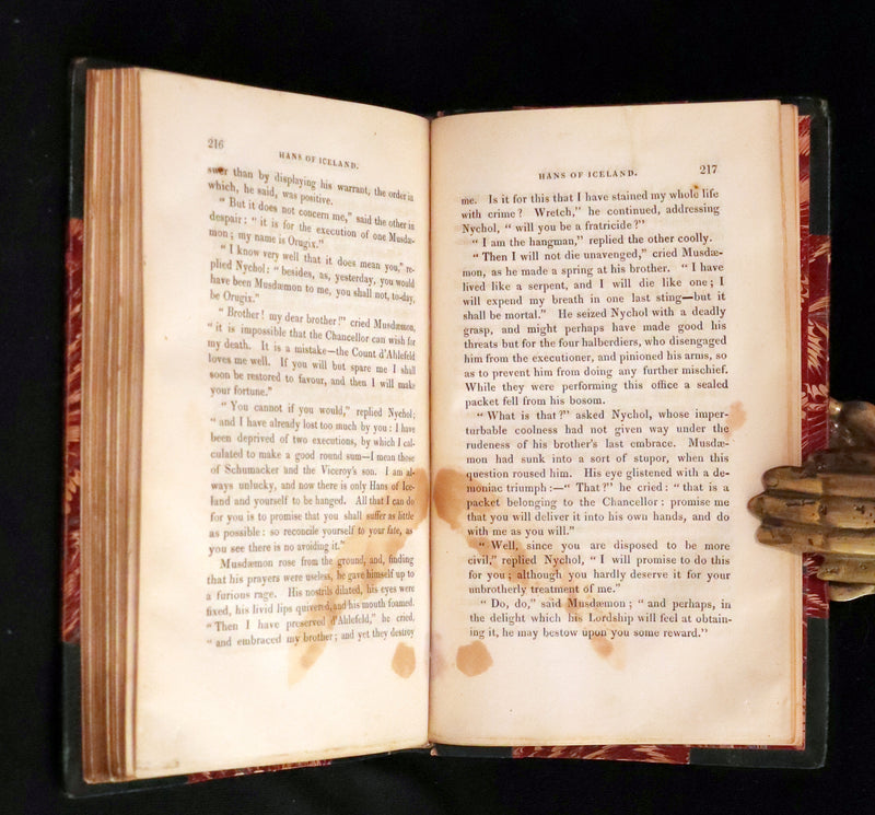 1825 Scarce First Edition - HANS of ICELAND by Victor Hugo Illustrated by Cruikshank. Gothic Novel.