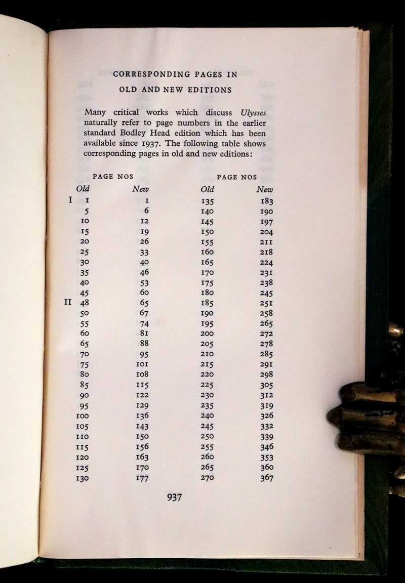 1960 Scarce in this Bayntun Binding - ULYSSES by JAMES JOYCE. Newly reset corrected edition.