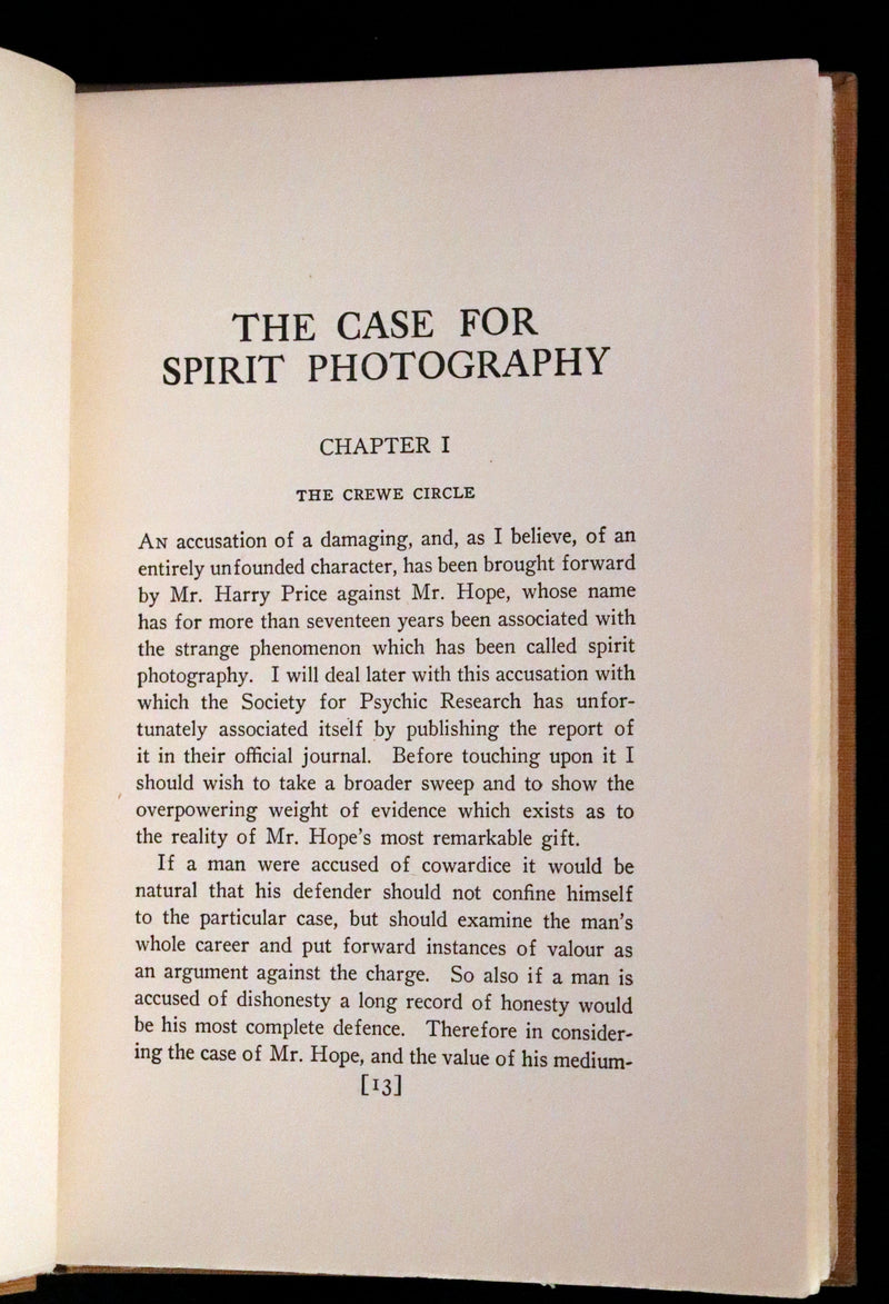 1923 Scarce First US Edition - Arthur Conan DOYLE - The Case for Spirit Photography. Ghosts or other spiritual entities.