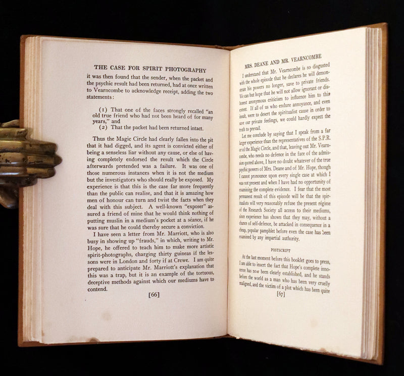 1923 Scarce First US Edition - Arthur Conan DOYLE - The Case for Spirit Photography. Ghosts or other spiritual entities.