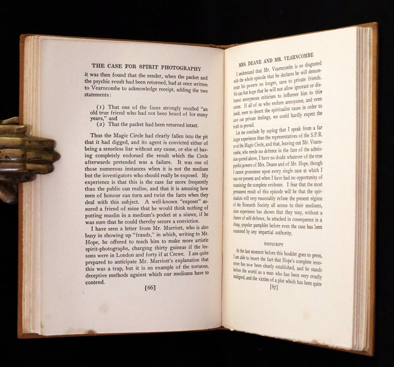 1923 Scarce First US Edition - Arthur Conan DOYLE - The Case for Spirit Photography. Ghosts or other spiritual entities.