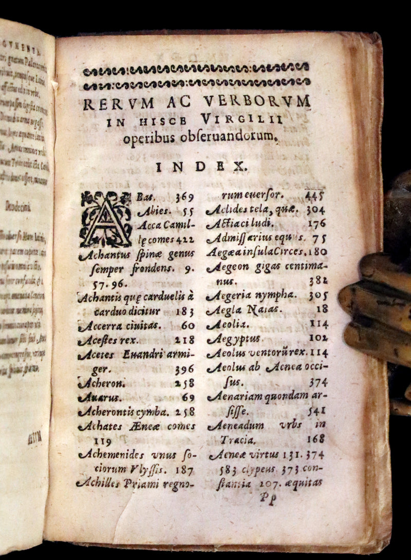 1632 Scarce Latin vellum Book - VIRGIL Works - P. Virgilii Maronis Opera (Aeneid, Georgics, etc)