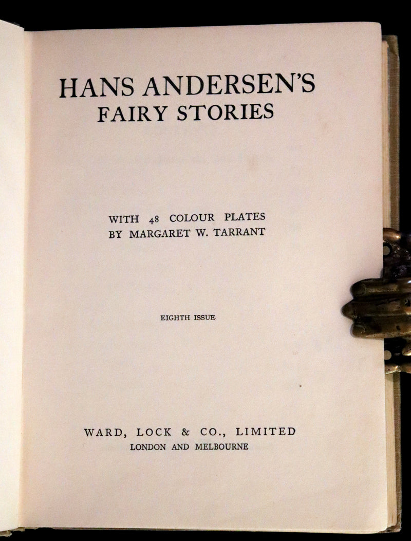 1926 Rare Book - Hans Andersen's FAIRY Stories with 48 Coloured Plates By Margaret W. Tarrant.