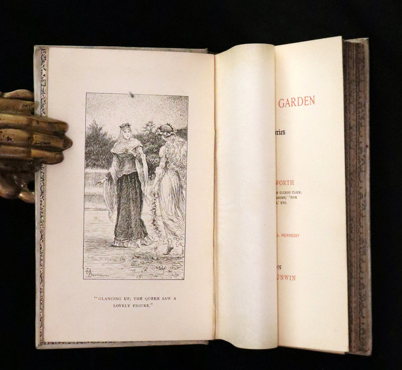 1892 Scarce First Edition - AN ENCHANTED GARDEN, Fairy Stories by Mary Louisa Molesworth illustrated by William John Hennessy.