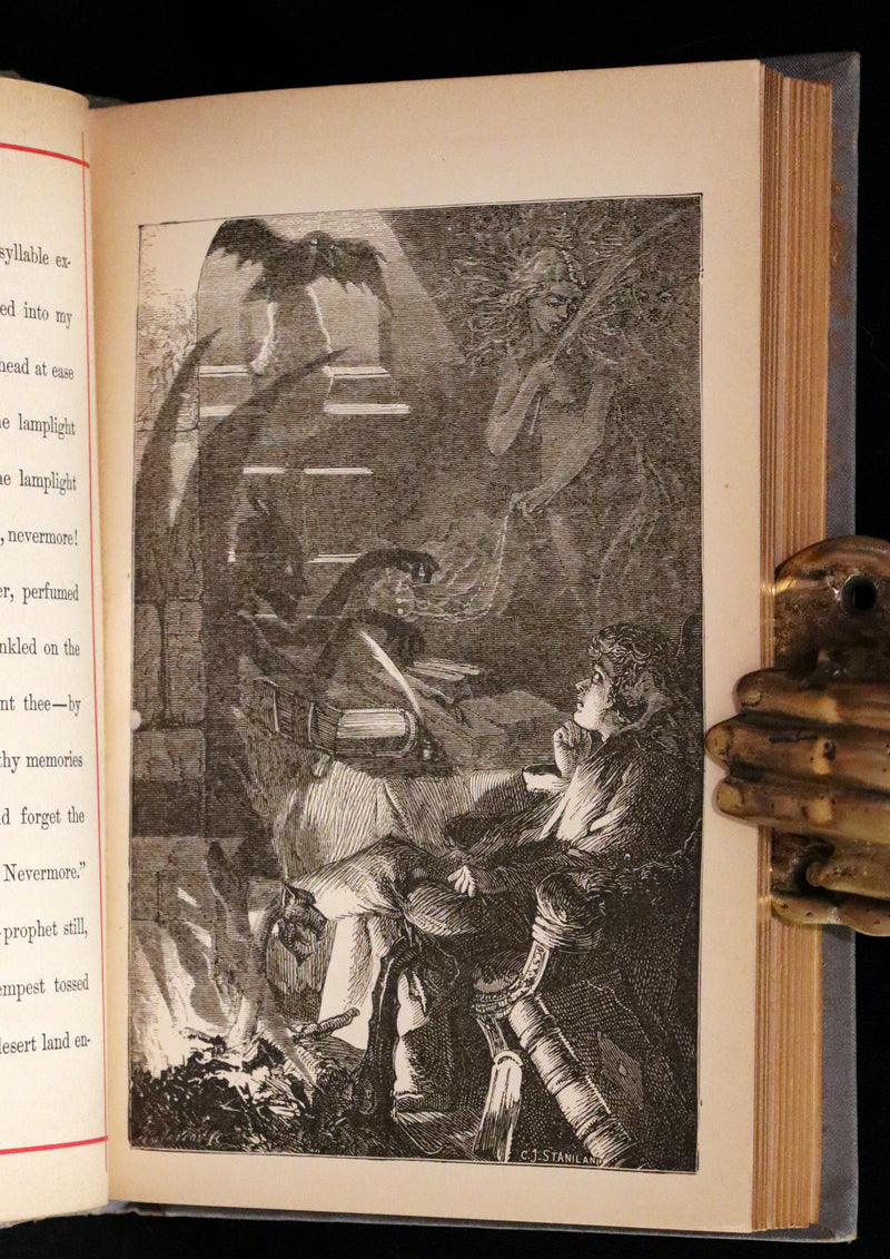 1884 Rare Book - Poems by Edgar Allan POE with Memoir (The Raven, Lenore, Fairy-Land, ...)