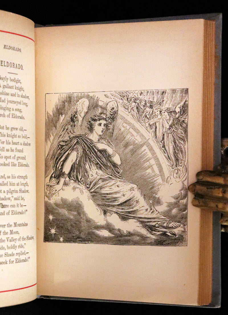 1884 Rare Book - Poems by Edgar Allan POE with Memoir (The Raven, Lenore, Fairy-Land, ...)