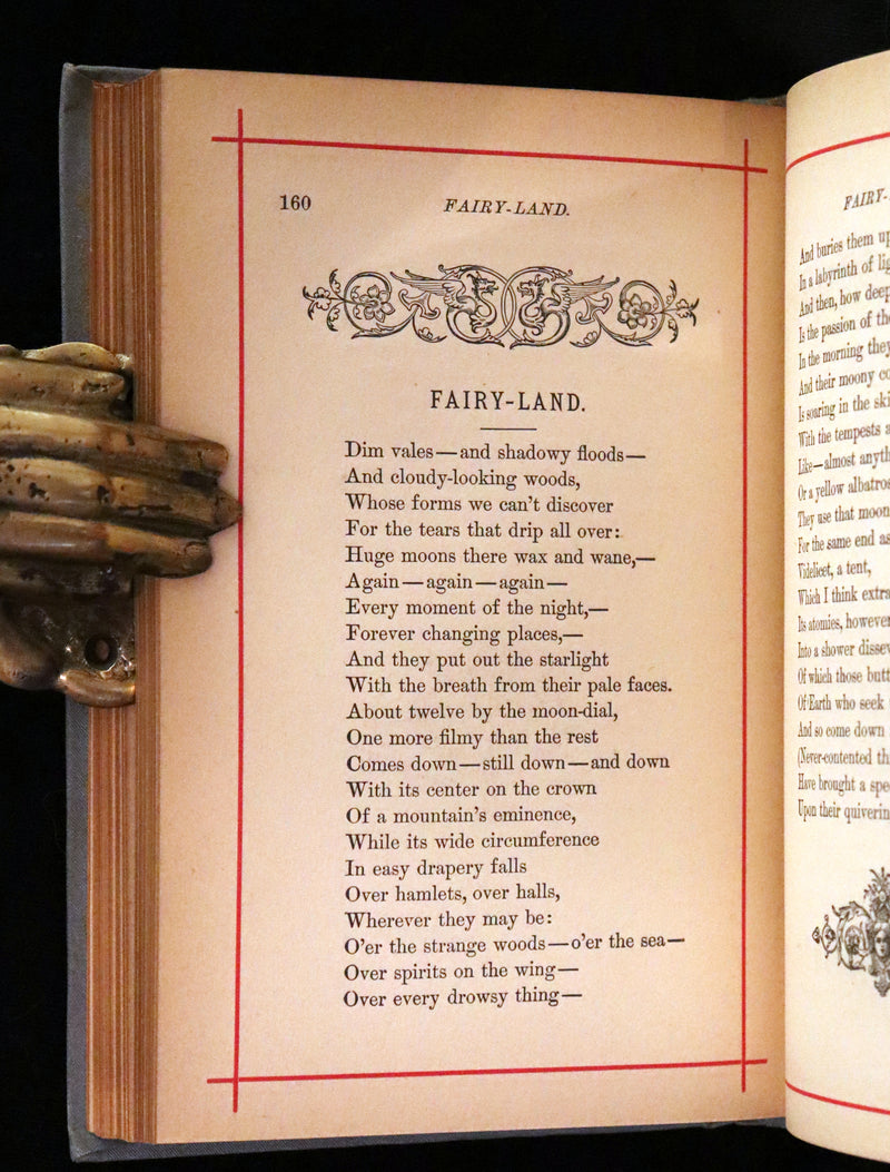 1884 Rare Book - Poems by Edgar Allan POE with Memoir (The Raven, Lenore, Fairy-Land, ...)