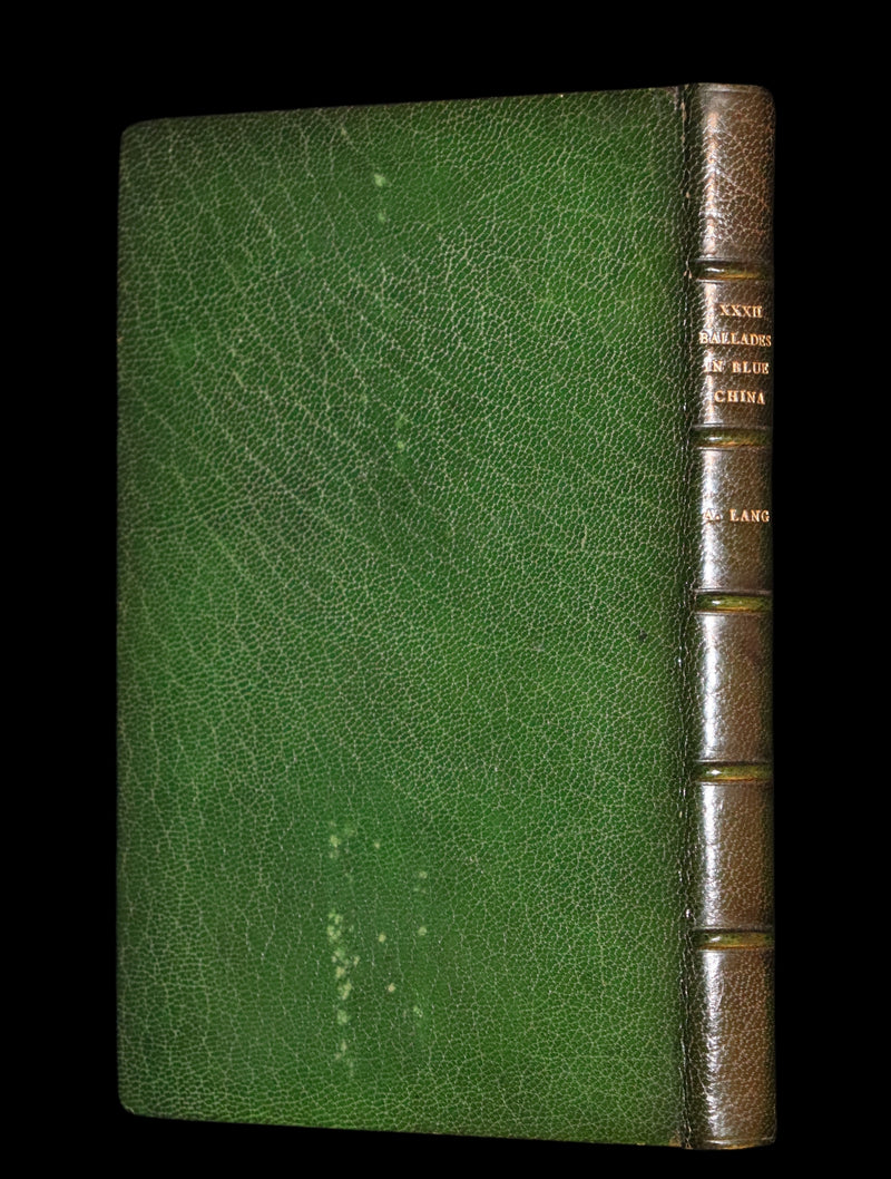 1899 Rare Book bound by Riviere - XXXII Ballades in Blue China, poems by Andrew Lang.