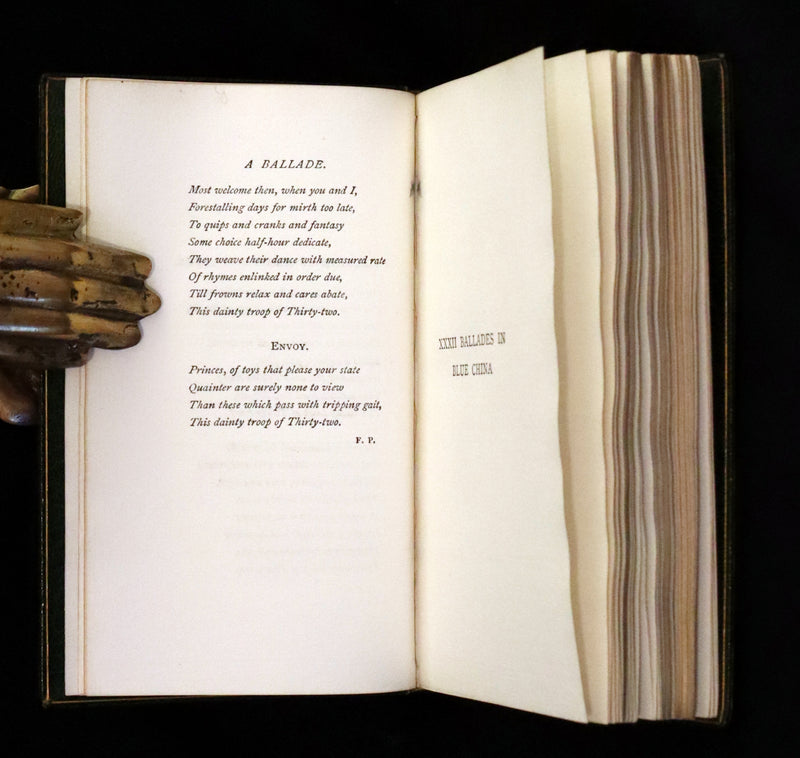 1899 Rare Book bound by Riviere - XXXII Ballades in Blue China, poems by Andrew Lang.