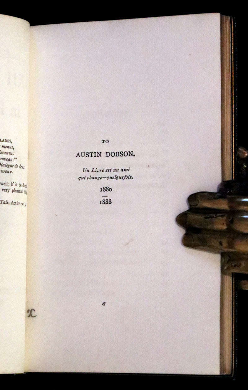 1899 Rare Book bound by Riviere - XXXII Ballades in Blue China, poems by Andrew Lang.