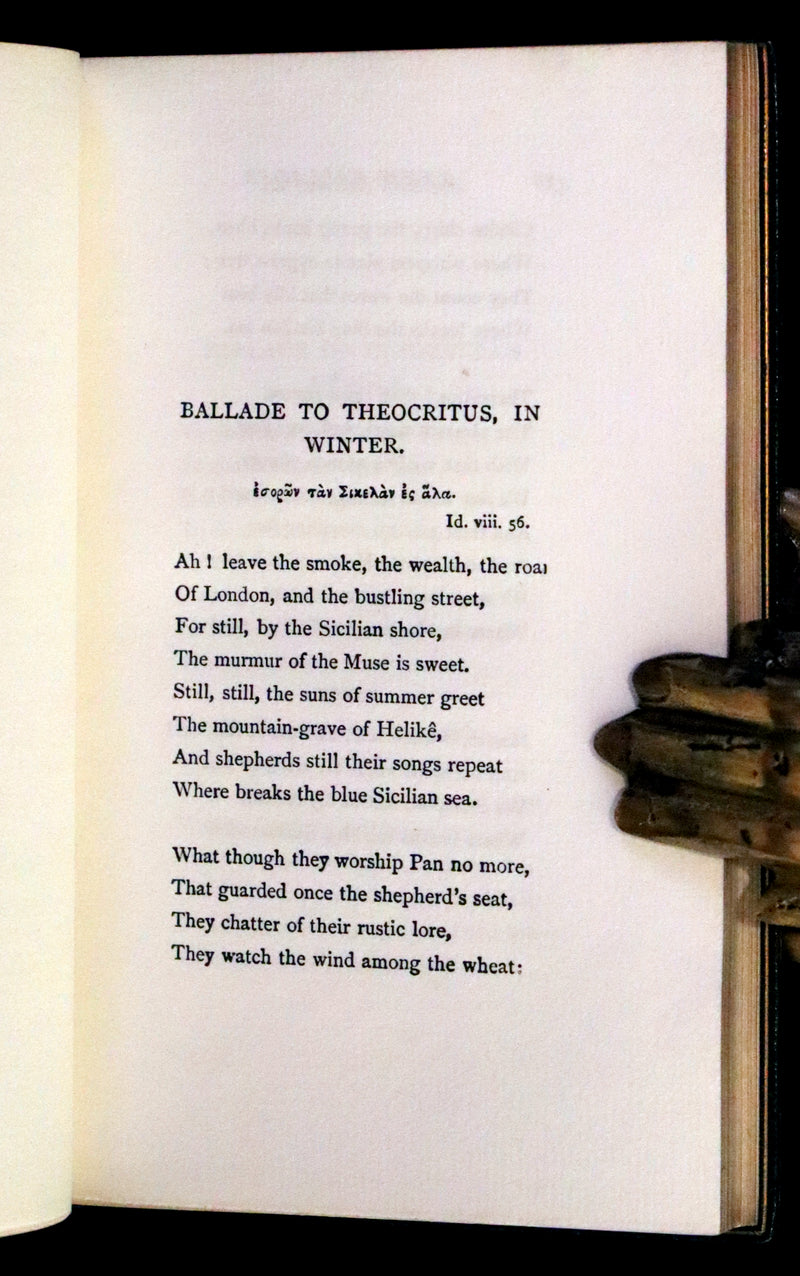 1899 Rare Book bound by Riviere - XXXII Ballades in Blue China, poems by Andrew Lang.