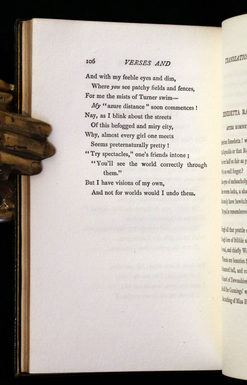 1899 Rare Book bound by Riviere - XXXII Ballades in Blue China, poems by Andrew Lang.