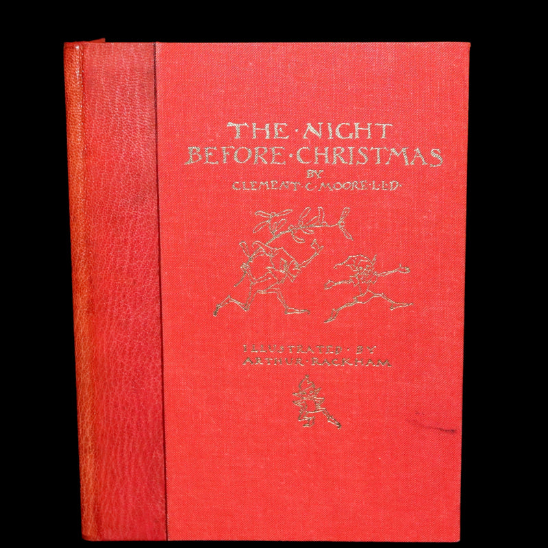 1938 Rare Book Bound by Sangorski - The NIGHT Before CHRISTMAS illustrated by Arthur Rackham.