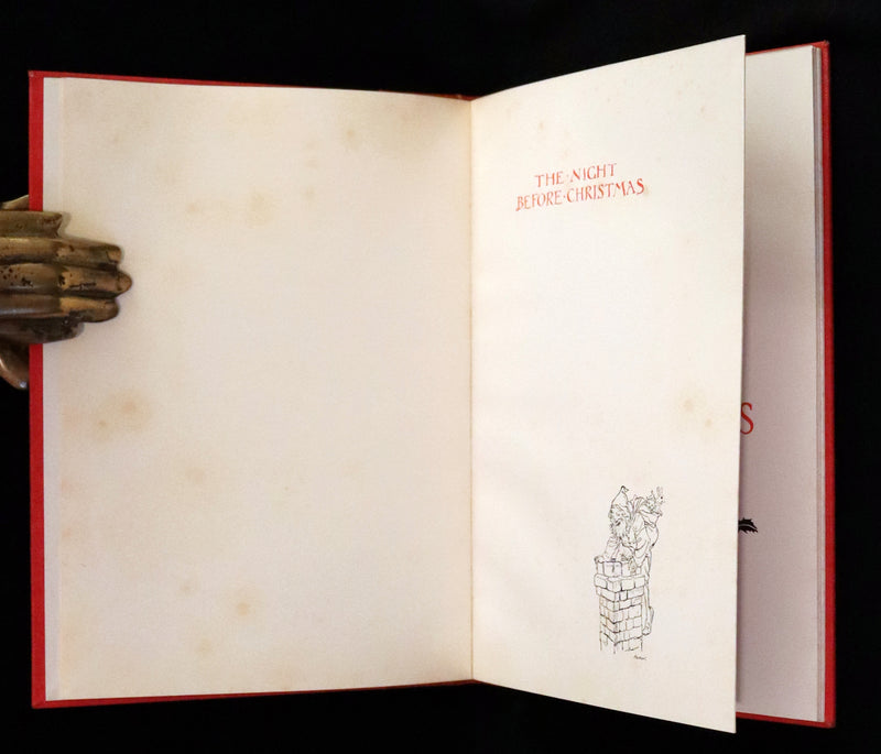 1938 Rare Book Bound by Sangorski - The NIGHT Before CHRISTMAS illustrated by Arthur Rackham.