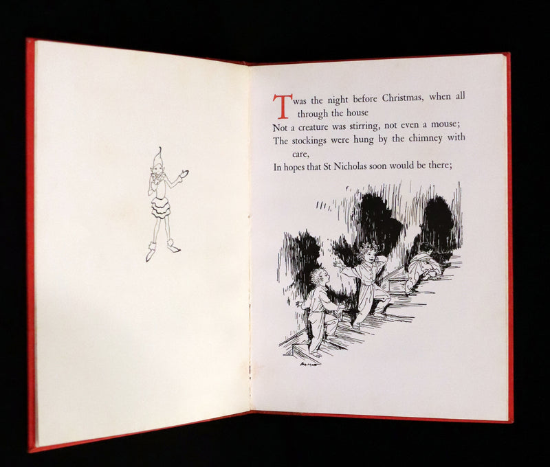 1938 Rare Book Bound by Sangorski - The NIGHT Before CHRISTMAS illustrated by Arthur Rackham.