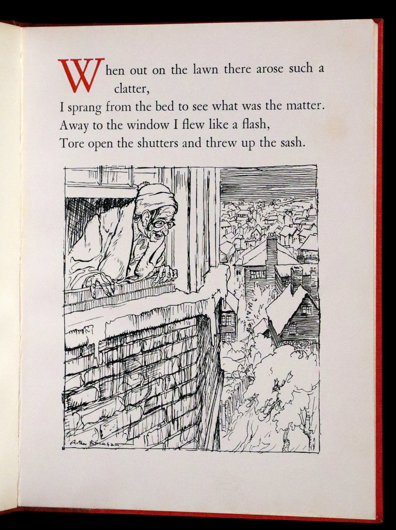 1938 Rare Book Bound by Sangorski - The NIGHT Before CHRISTMAS illustrated by Arthur Rackham.
