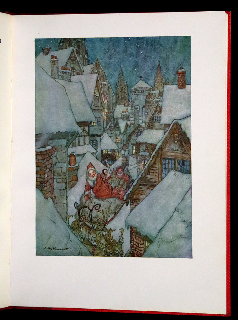 1938 Rare Book Bound by Sangorski - The NIGHT Before CHRISTMAS illustrated by Arthur Rackham.